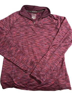 🟤🟤Half-Zip Pullover Sweater - Maroon/Pink